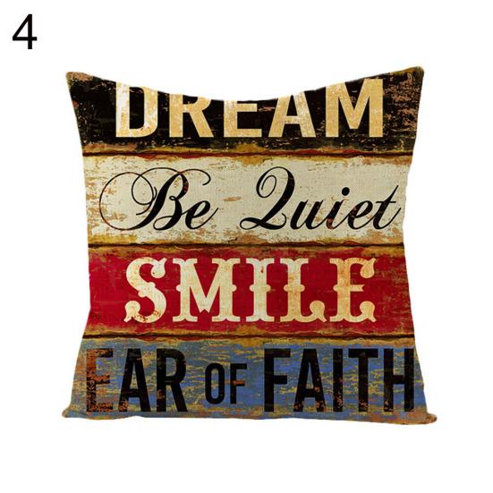 Vintage Motivate Word Print Throw Pillow Case Cushion Cover Home Sofa Decor