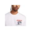 Nike Sportswear Letter Pattern Printed Ribbed Crew Neck Short Sleeve T-Shirt Men Tops White FQ3764-100