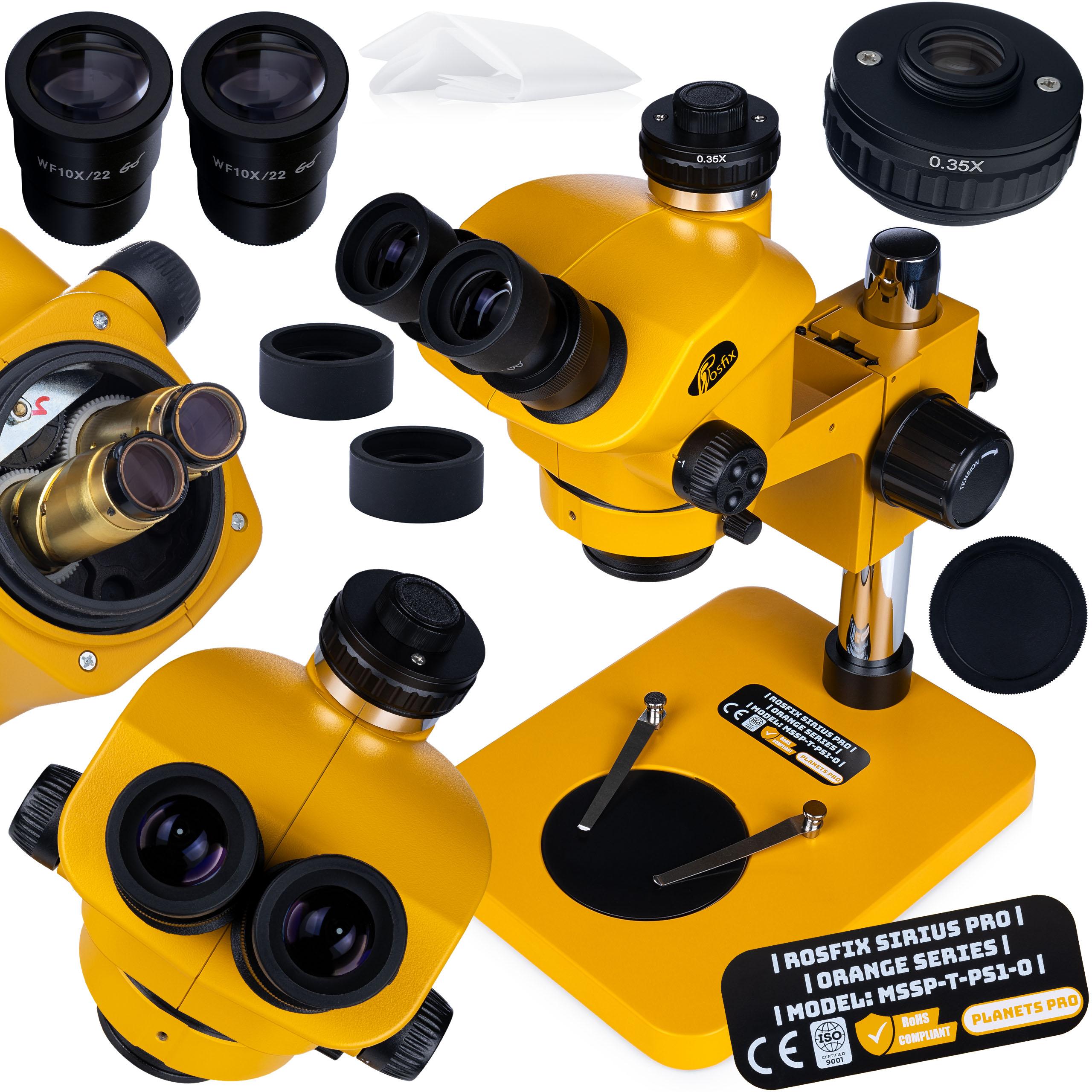 

Rosfix Sirius Pro MSSP-T-PS1-O – Mikroskop Stereoskopowy Trinokularowy | Zoom 7-50x | Optyka Greenough | Ergonomiczna Głowica 45°