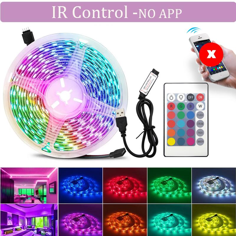 Bluetooth Touch RGB 5050 LED Strip Lights 10m 20m Neon Ambient Lighting for Room PC TV Backdrop Decor