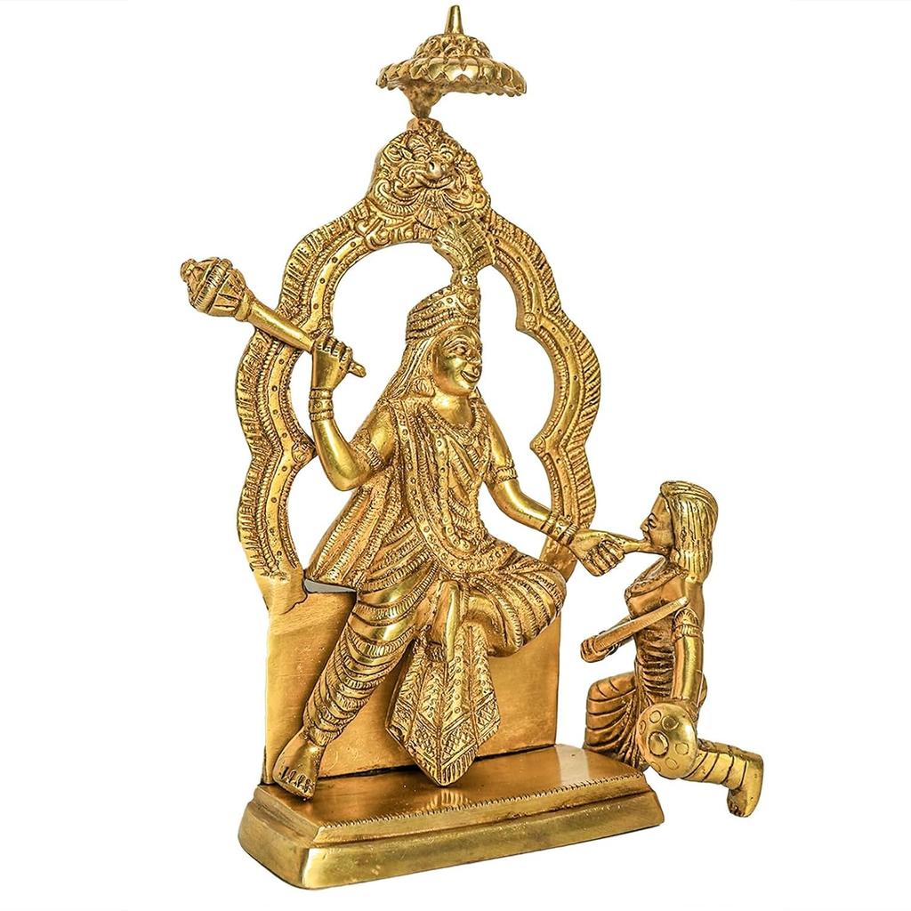 Goddess Mahavidya Bagalamukhi Brass Statue, Religious, Standard Size - 10 Inch