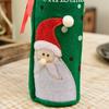 Christmas Decorations Embroidered Santa Snowman Wine Bottle Cover Gift Bag Sequin Sleeve Holiday Party Home