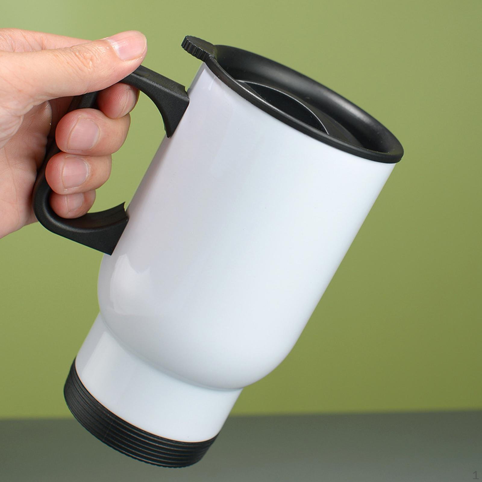 Double Wall Stainless Steel Tumbler Insulated Cup for Car Holder Drinking Reusable white