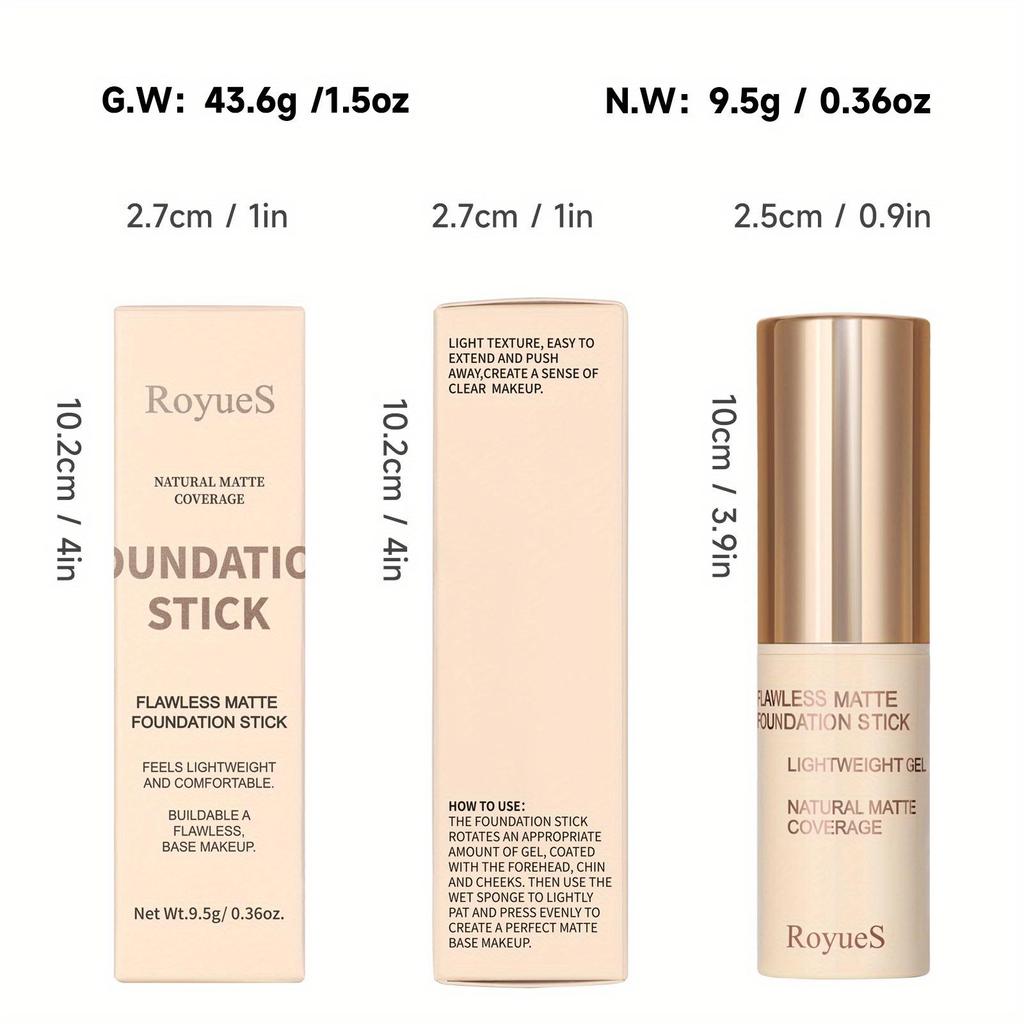 5 Colors Concealer Foundation Stick Matte Contouring Stick Oil Control Natural Isolated BB Cream Hydrating Long Lasting Moisturizing Foundation Fluid
