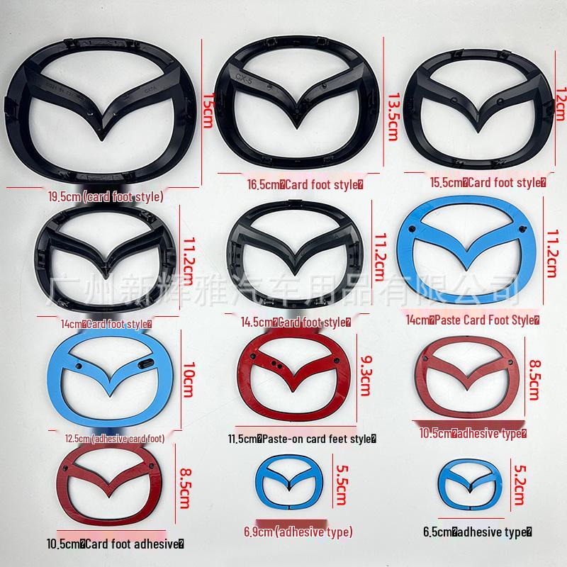 Kompatybilny emblemat Mazda do Mazda 3, Mazda 6, Atenza, CX-4, CX-7 – Przednia kratka i tylna klapa bagażnika.