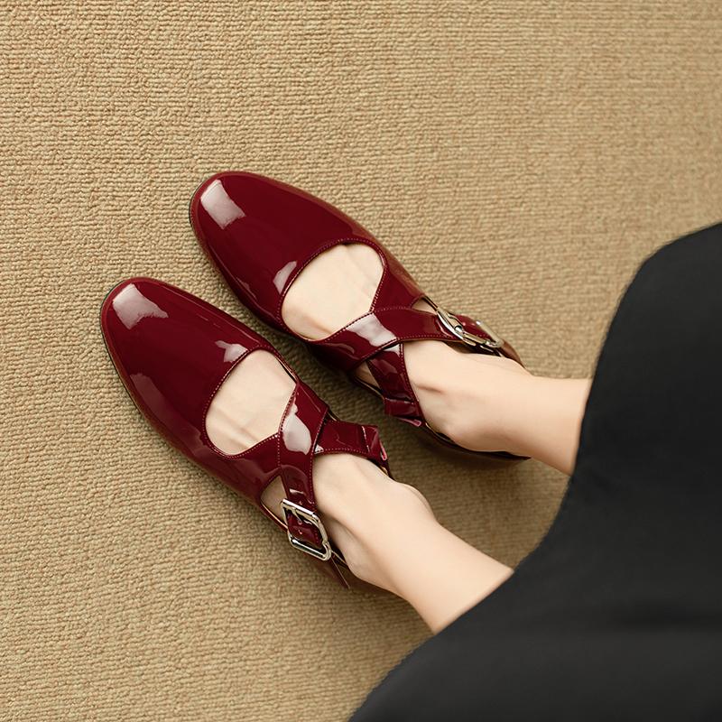 Fashion 2024 New Spring Women Shoes Square Toe Women Loafers Fashion Retro Mary Jane Shoes for Women Chunky Low Heels Ladies Shoes Flats