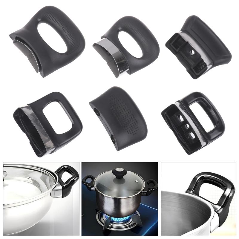 2 Piezas Asas Laterales para Olla Negra Asa Antiescaldado para Olla a Presión Con Tornillos Para Accesorios de Utensilios de Cocina Suministros de Cocina