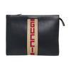 [Gebraucht] Vintage Jacquard-Streifen Reißverschluss-Clutch - Fair #1AYE9NB