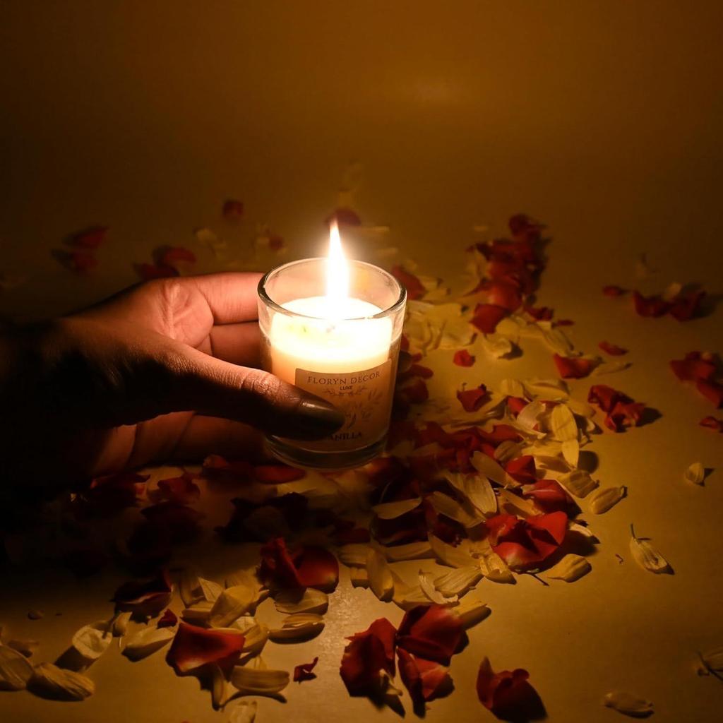 Decor Luxe Vanilla Scented Soy Wax Candles for Home Decor | Fragrance Candles Set of 6,  Each