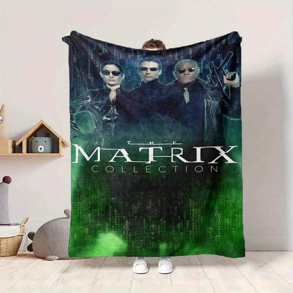1 Stück Matrix-Decke Leichte Flanell-Kuscheldecke für Sofa, Bett, Reise, Wohnzimmer, Büro, Couch, Sessel und Bett