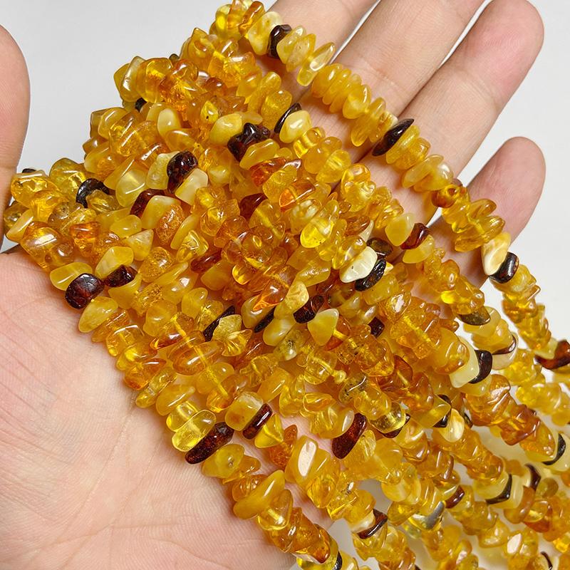 Natural Ambers Stone Bead Irregular Chip Oval Shape Crystal Geavel Bead For Jewelry Making DIY Bracelet Necklace Accessory
