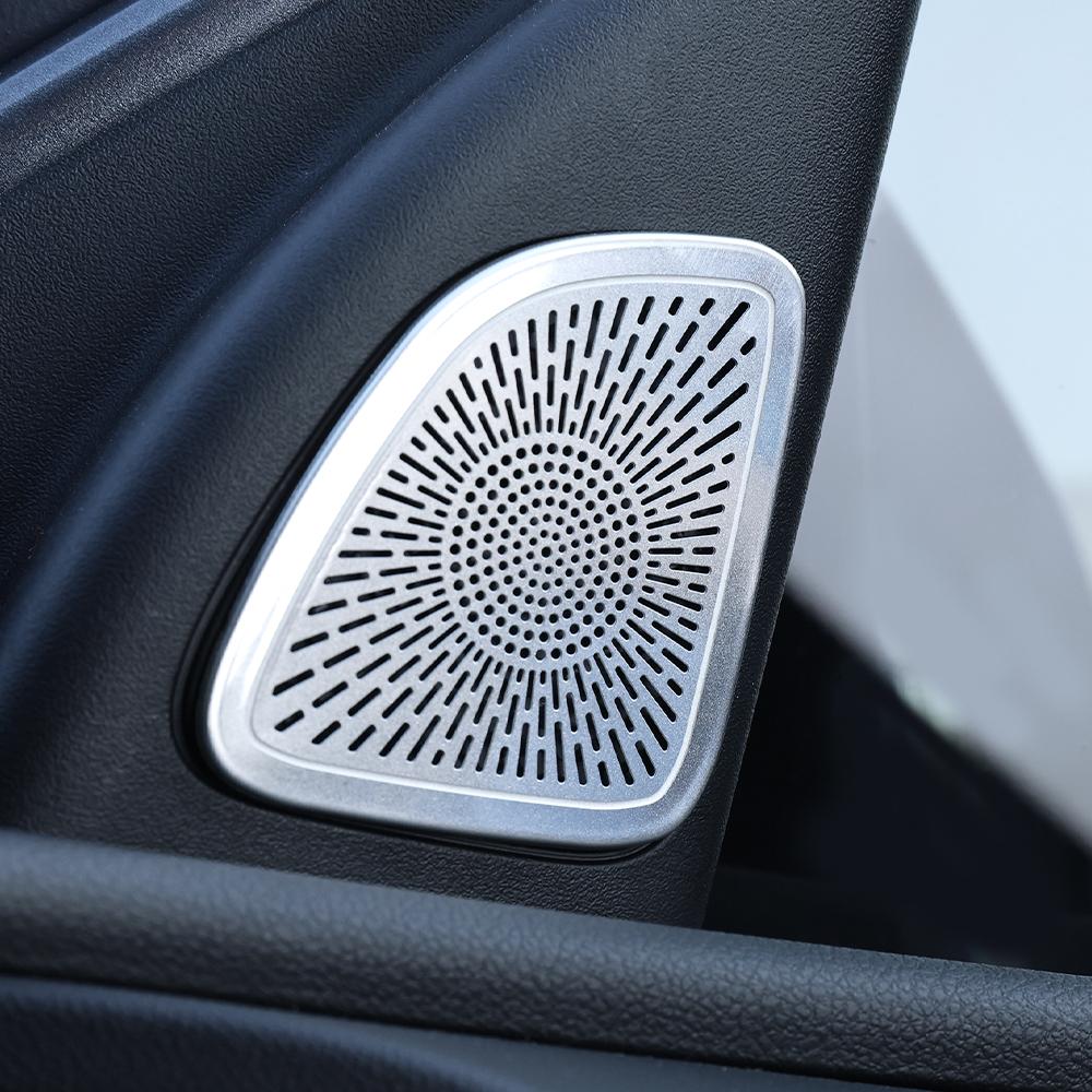 Interior Accessories For Hyundai Tucson NX4 2026-2026 Stainless Steel A-Pillar Audio Speaker Black Cover Trim LHD