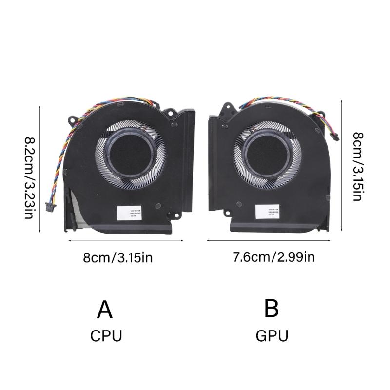 Low Noise Laptop CPU Fan Efficient Heat Dissipation Metal Easy Installation For G533Q 12V CPU GPU Cooling
