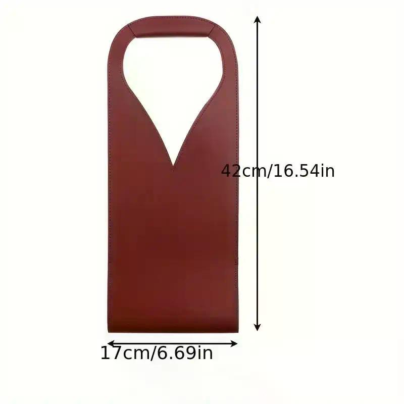 1pc Wine Packaging Bags Gift Bags Vintage PU Leather Tote Wine Bags Drinking Accessories Tote Gift Bags For Friends