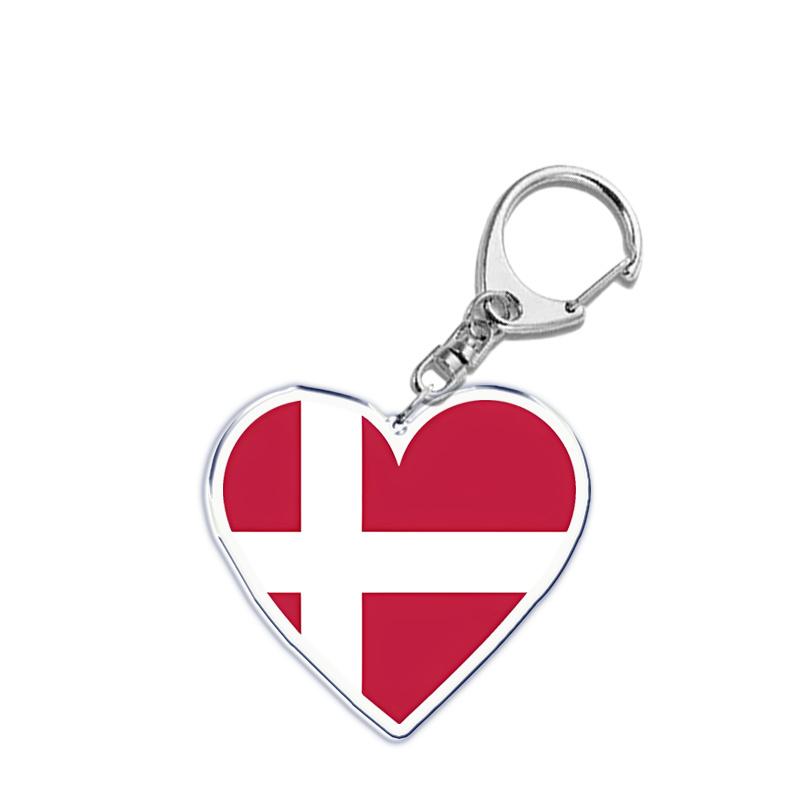 France Scotland Germany Country Love Heart Keychains Ring for Accessories Bag Pendant Key Chain Llaveros Ewelry Fans Gifts