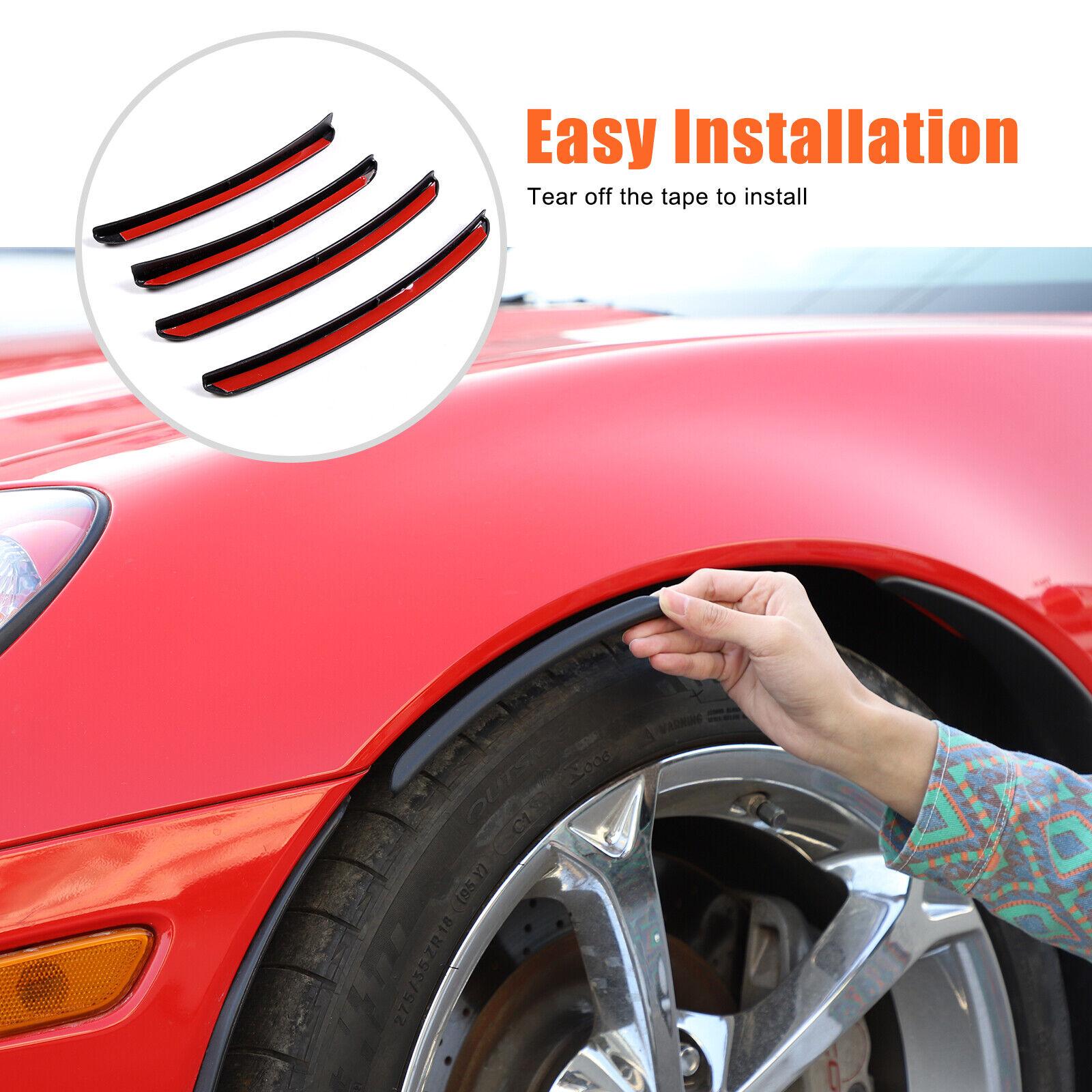 Car Wheel Eyebrow Strip Fender Arch Trim Sticker For Corvette C6 2005-2013