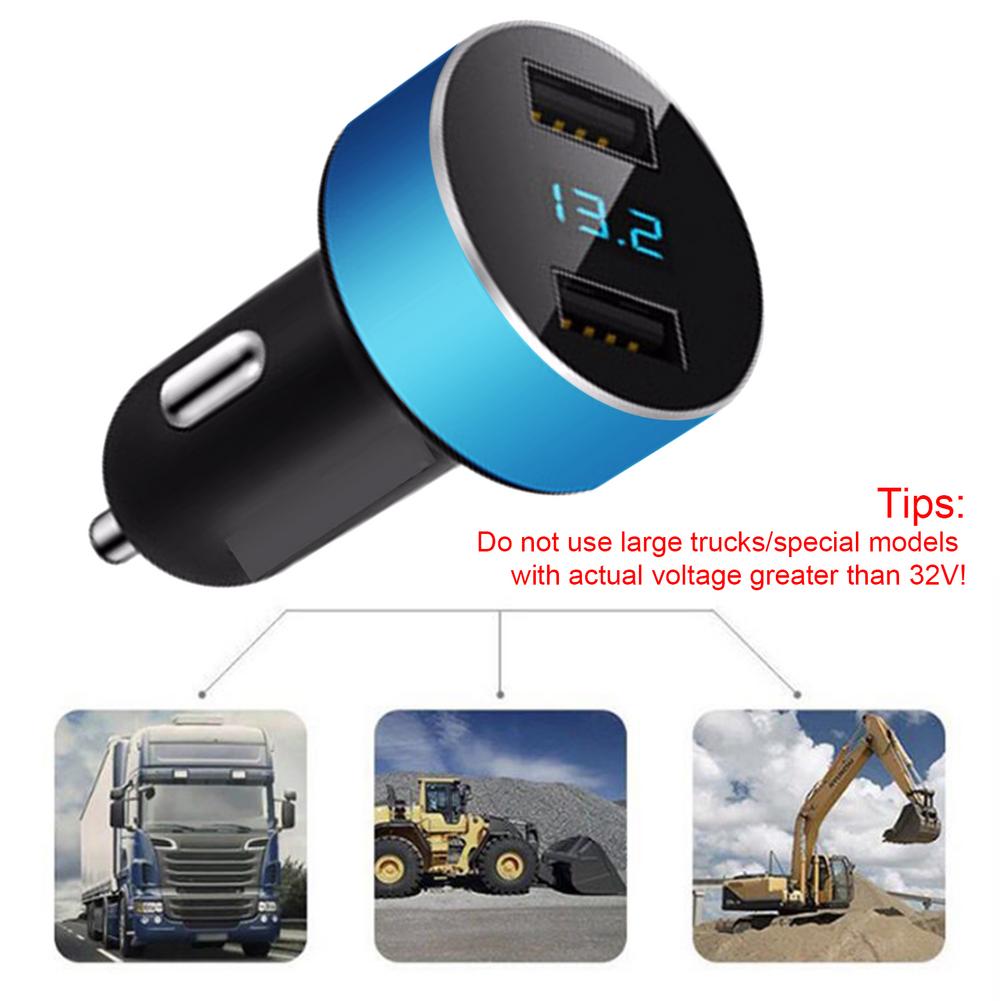 Podwójny interfejs USB Ładowarka samochodowa 4.1A Mini Adapter Zapalniczka samochodowa Wielofunkcyjny Telefon komórkowy Szybkie ładowanie Bezpieczna ochrona