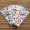 4 styles Adorable Plushy 3D Bubble EVA Stickers with Diamonds -Ghost Animal Kids' Reusable AdhesiveStickersRandomly send 1 item