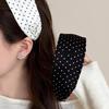 Retro Black White Polka Dots Wide Edge Headbands Woman Temperament Non-Slip Hair Band Hair Accessories