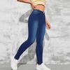 Ladies' Solid Color Casual Pants Versatile Slim Fit Straight Leg Denim Jeans