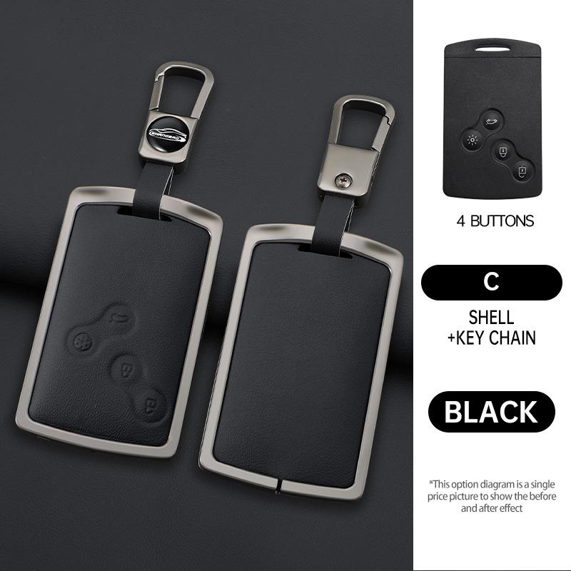 Interior Mouldings Car Key Case Cover For Renault Duster Captur Clio Logan Megane 1 2 3 Koleos Scenic Renault GT Zinc Alloy Keyc