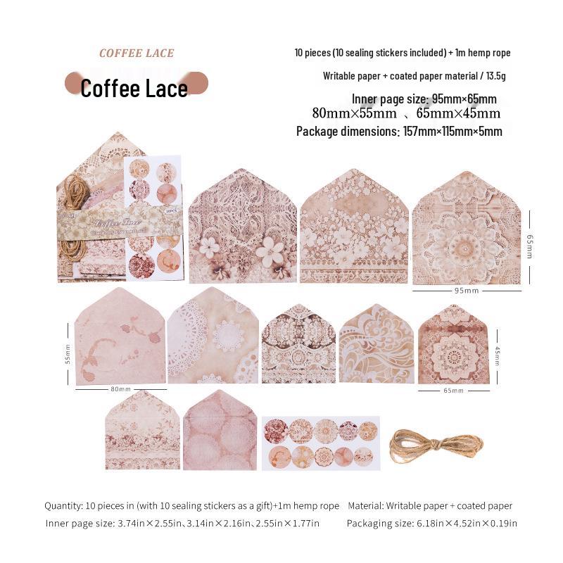 Mini Envelopes Set - Song of Memories Series (8 Pieces) for Exquisite Collage and Journal Decoration.