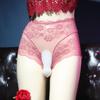 Large Size Sissy Pouch Panties Men'S Full Lace See Through Lingerie Underwear Sexy Gay Male Bullet Separation Briefs Nightwear