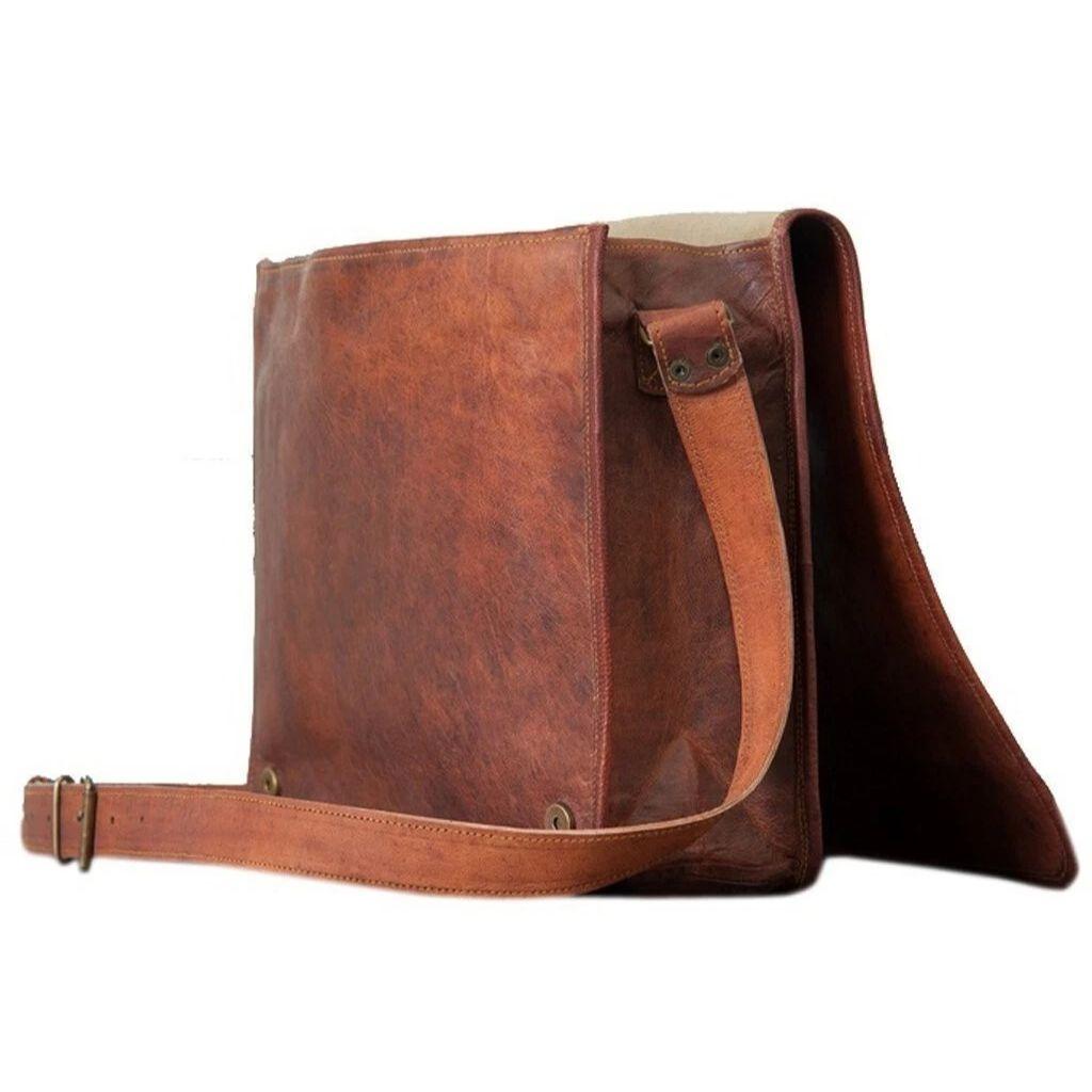 Geantă Piele Umăr Bărbați Piele Naturală Mesager Retro Bărbați Crossbody Călătorie Afaceri