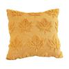 Autumn Pillow Cover Plush Faux Fur Pillowcase with 3D Leaf Art Farmhouse Bohemian Style Invisible Zipper Pillow Case