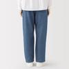 MUJI Washed Denim Easy Tapered Dark Size BE1VNA6S Women's Pants, Navy, S,