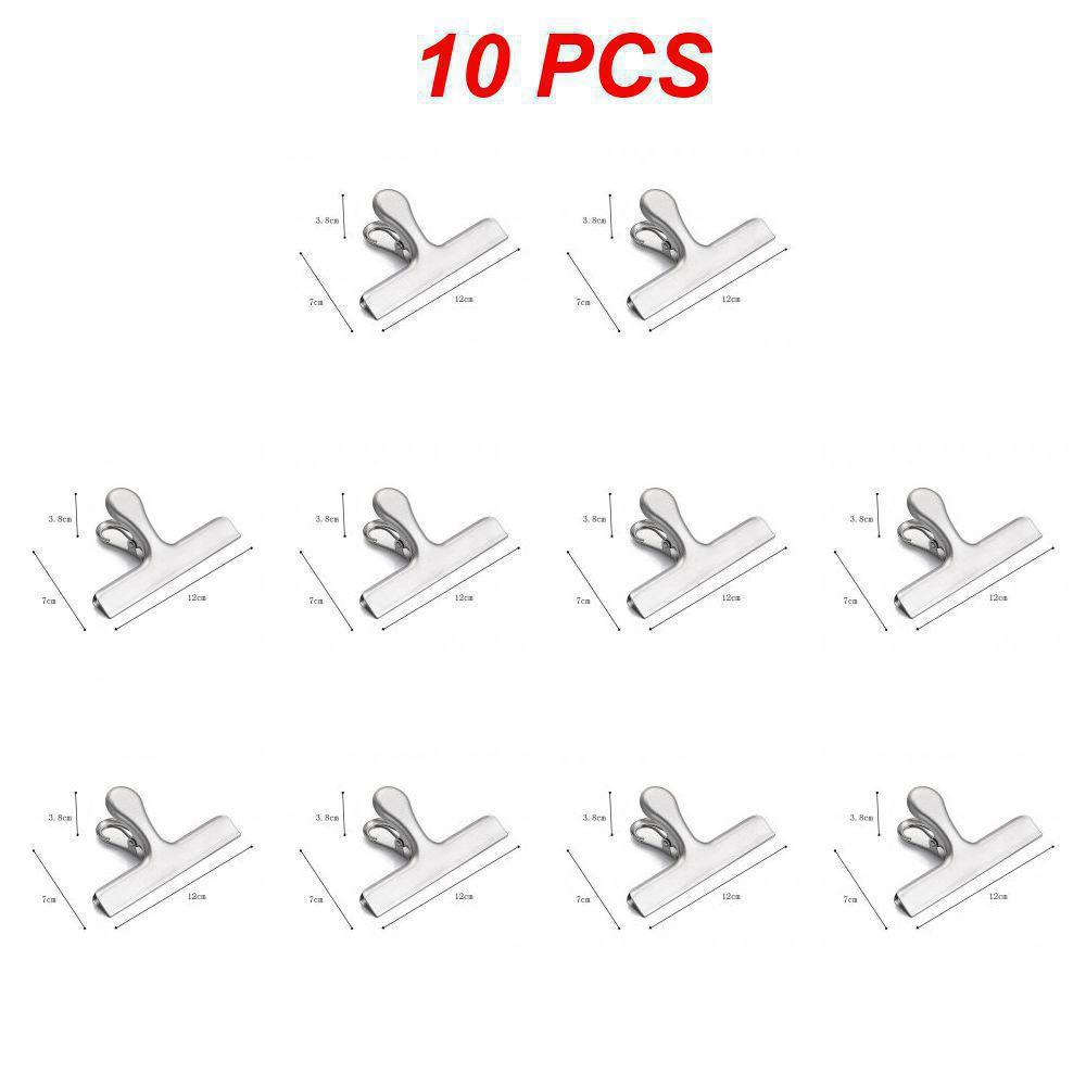 1 ~ 10 STÜCKE Lebensmittel-Clip-Verschlussclip aus Edelstahl, Geldscheinhalter, Multifunktions-Gründer-Verschlussclip, Küchen-Lebensmittel-Verschlussclip-Aufbewahrung