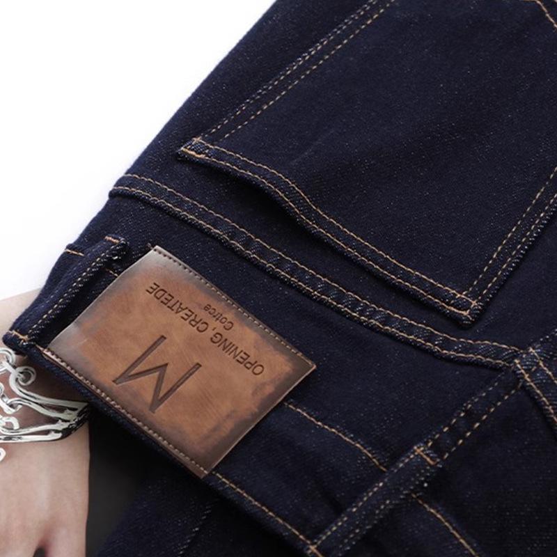 Women's Retro High-Waisted Wide-Leg Jeans, Denim Blue, Plus Velvet, 2025 Autumn/Winter Collection.