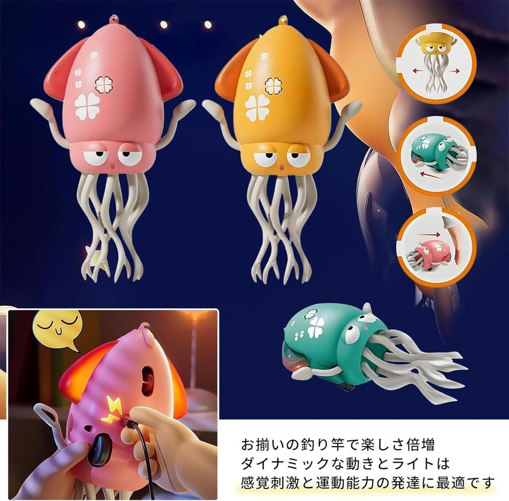 Electric Robotic Octopus for Dancing Electric Octopus Toy with LEDs and Rechargeable Interactive Obstacle Avoidance Musical Robot Pet Toy for and Kids