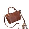 Genuine Leather Women's Bag Single-shoulder Tote Bag Niche Crossbody Retro Large-capacity Handbag