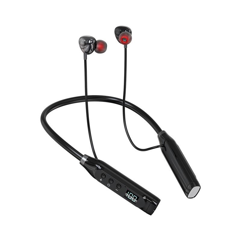5.3 Wireless Bluetooth Headphone Neck Plug-in Card Ultra-long Life Plug-in Microphone In-ear Neck Bluetooth Headphone