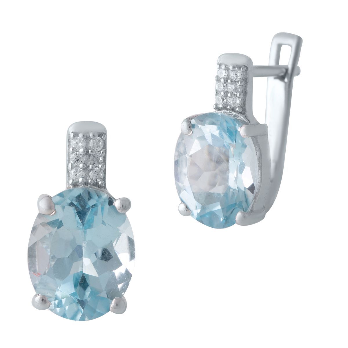 

Срібні сережки з натуральним топазом 6.293ct (2017349)