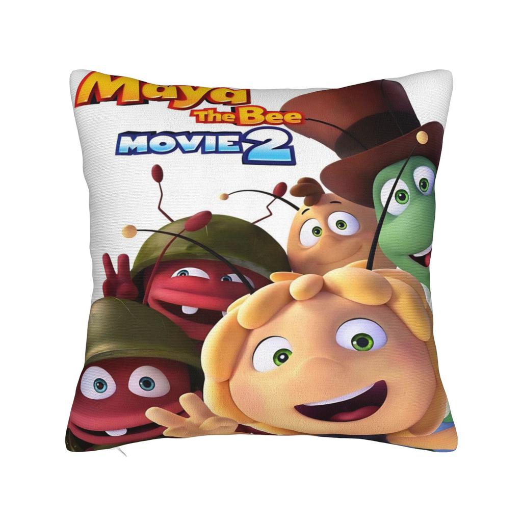 Maya de Bij Met Bloemen Cartoon Kussensloop Merchandise Zacht Kussenhoes Cadeau Sierkussenhoes Huis Multi Maat