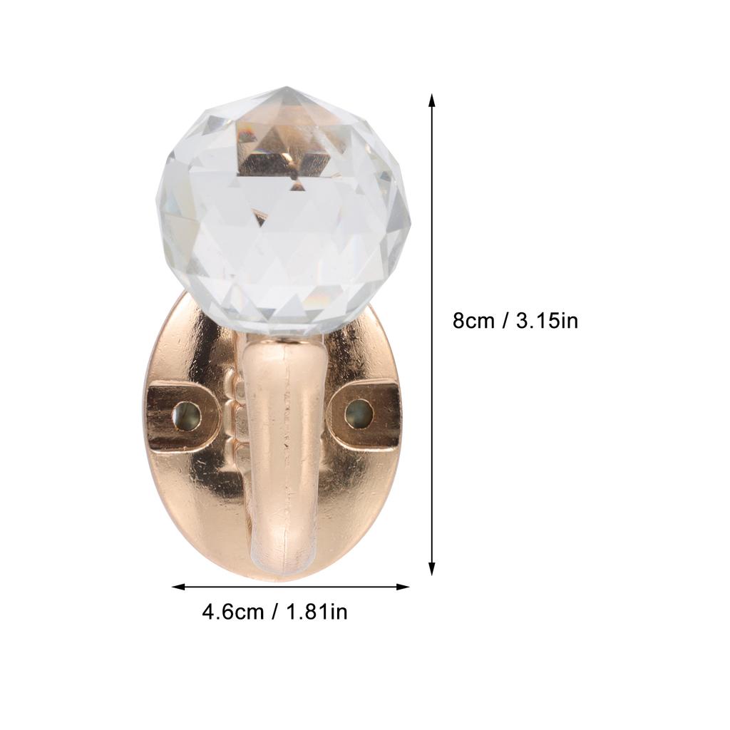 2 st Zinklegering Kristall Gardinkrokar Kreativa Dekorativa Hushålls Gardintillbehör Badrum Omklädningsrum Hängare