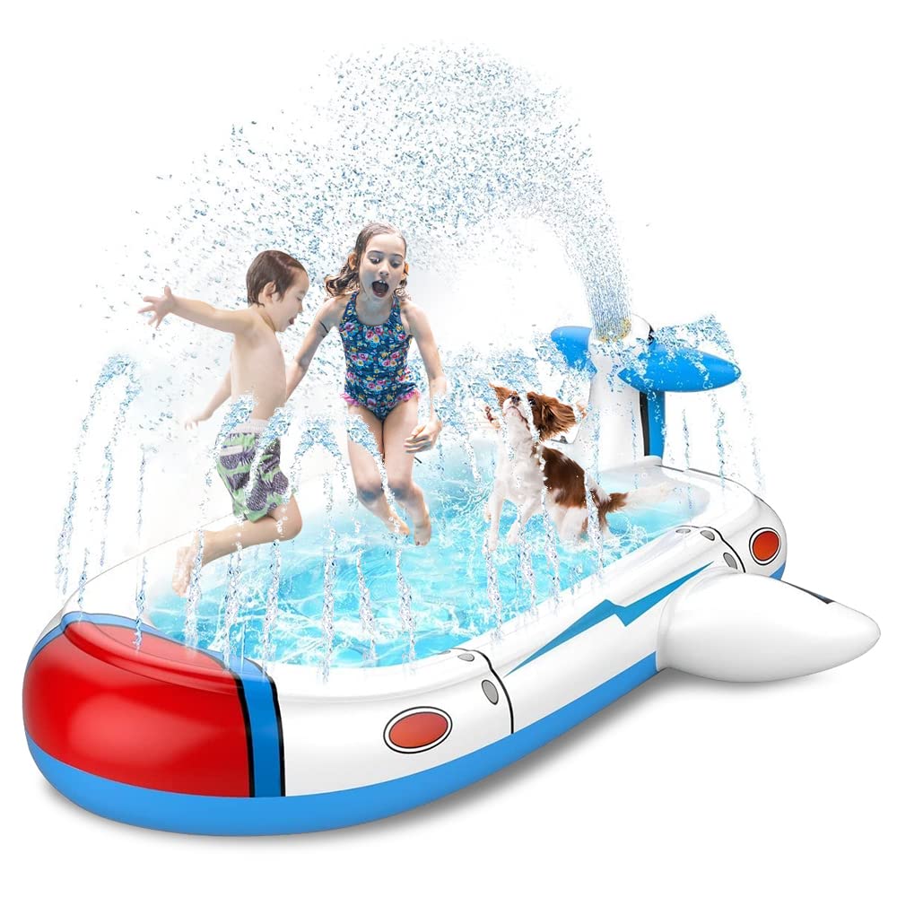 Fountain Pool, Fountain Mat, Large Inflatable Pool for Children, Fountain Toy, Water Play, Summer Days, Heatwave Relief, Lawn Play, Parent-Child