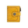 Portafoglio da Donna RFID Anti-Magnetico - Corto in Pelle Retro Olio Cera Europea & Americana, Portamonete Multi-Scomparti per Carte.