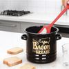 Enamel Bacon Grease Container with Strainer Large Kitchen Oil Storage Can for Cooking Frying, Baking, Storage Recycling