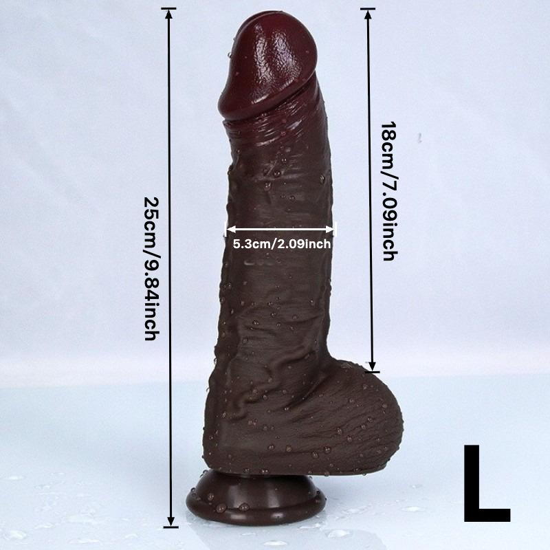 Liquid Silicone Realistic Dildo with Strong Suction Cup, Soft Textured Personal Massager for G-Spot & Prostate,Body-Safe Silicone, for Men & Women