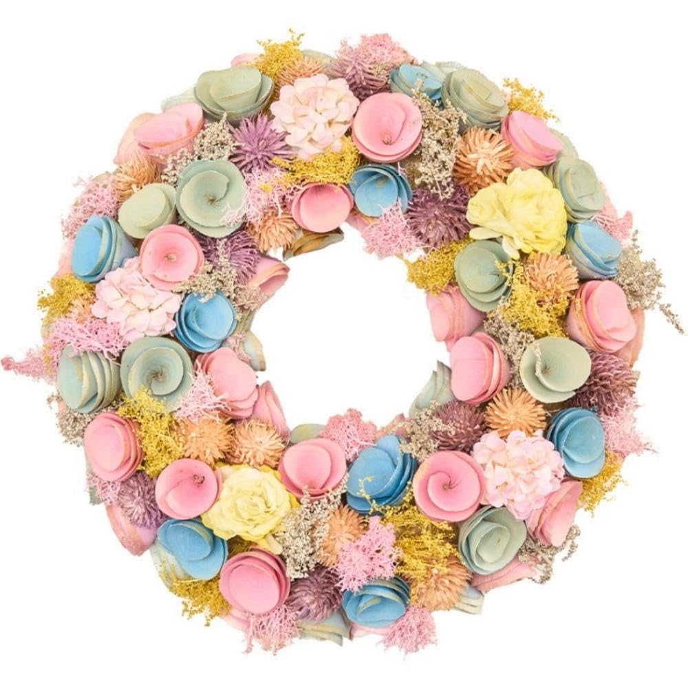 Foyer Wreath Pink Blue Sleep Mix M 8425803 Decorative Floral Door Home Decor Artificial Flower Arrangement