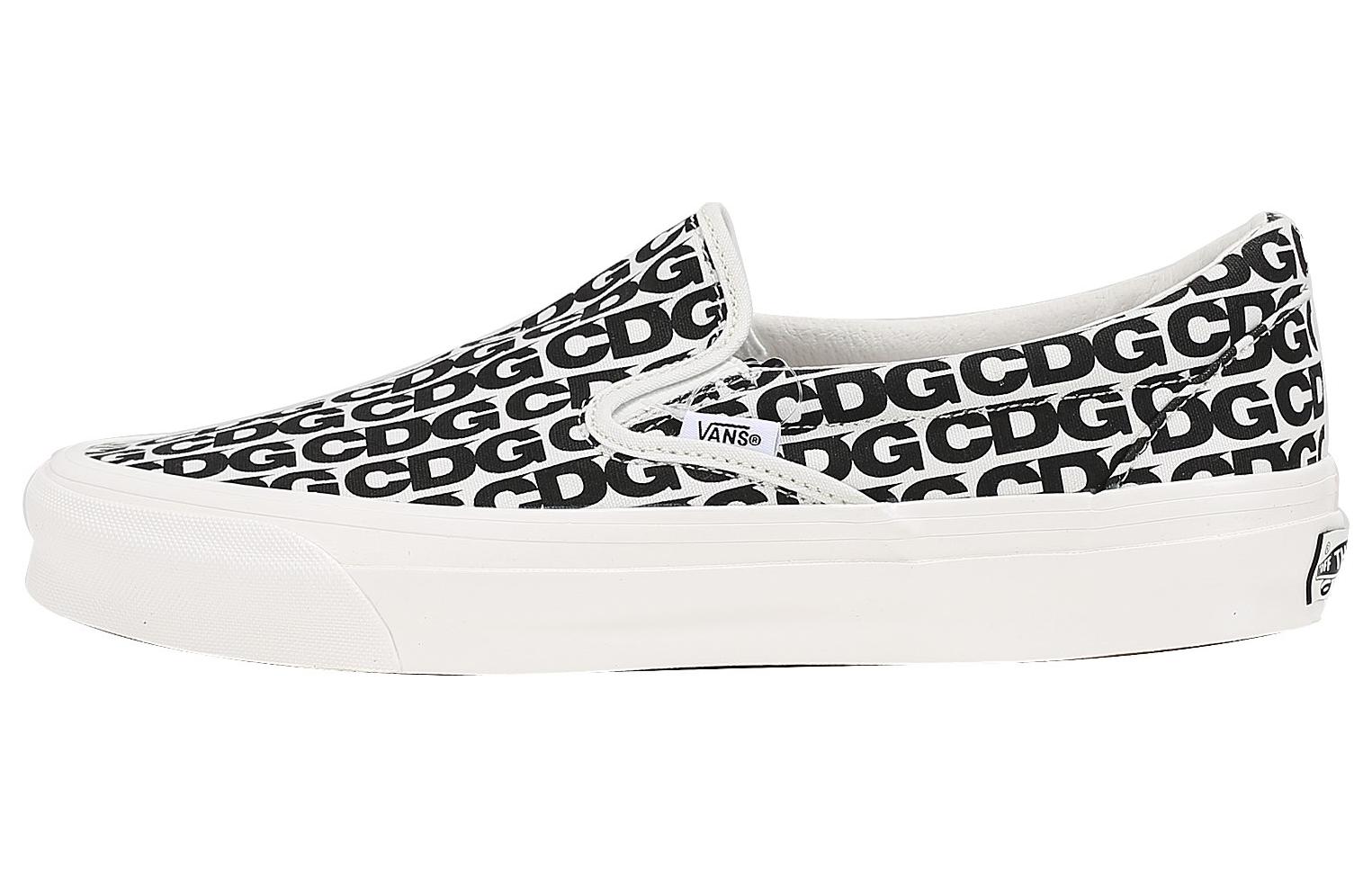 Слипоны Comme des Garçons x Слипоны Og Classic Vans  CDG Print - Blanc De Blanc  VN0A32QNUY6 36.5