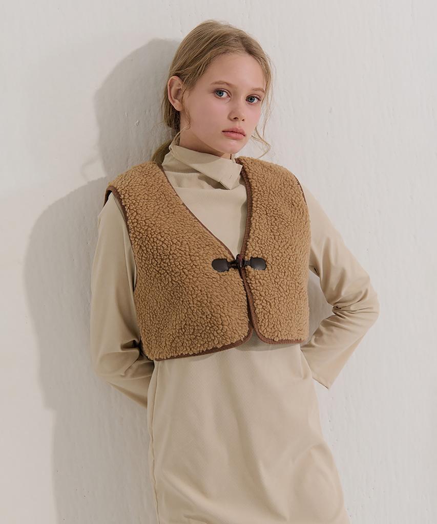Camino Boucle Vest Beige