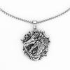 Retro Faucet Men's Distressed Embossed Dragon Brand Accessories Pendant Necklace