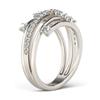 Viya Sparkling Diamond Micro-Set Zircon Ring, Creative Women'S Cross-Color Separation Ring