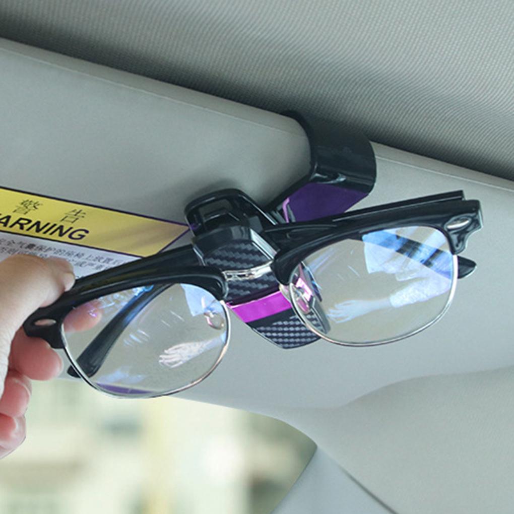 Portable Car Glasses Cases Ticket Card Clamp Car Sun Visor Holder ABS Eyeglasses Auto Accessories