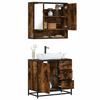 VidaXL 2-piece Bathroom Furniture Set Smoked Oak, Storage Cabinet, Bathroom Cabinet, Vanity Unit 3300927