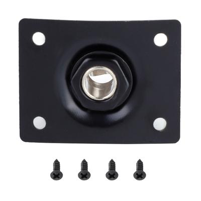 Rectangle Output Jack Plate Socket for LP Style Electric Guitar (Black)